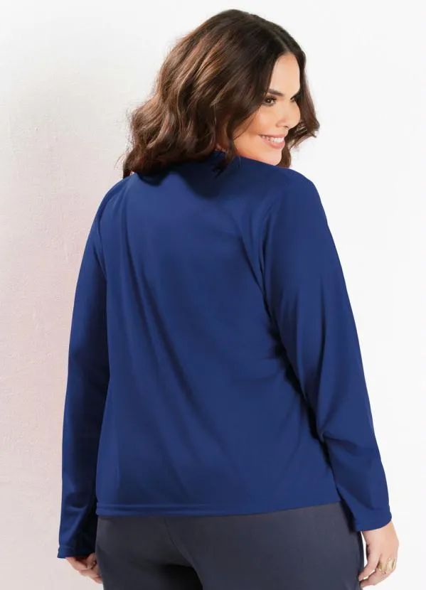 Marguerite - Casaquinho Marinho Aberto na Frente Plus Size 2