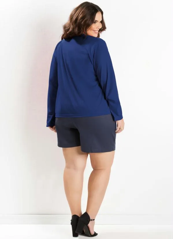 Marguerite - Casaquinho Marinho Aberto na Frente Plus Size 4