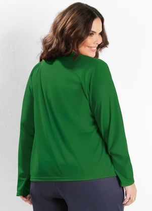 Marguerite - Casaquinho Verde Aberto na Frente Plus Size - MARGUERITE