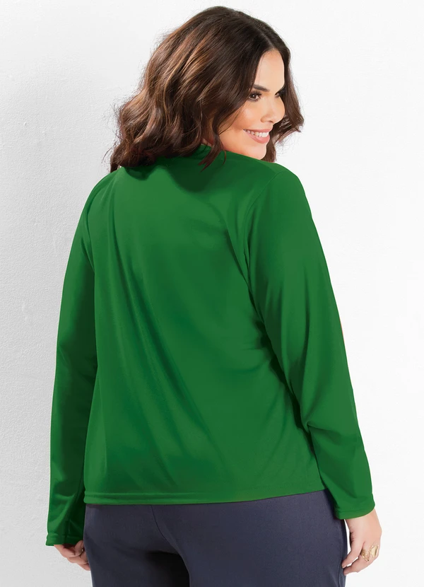 Marguerite - Casaquinho Verde Aberto na Frente Plus Size 2