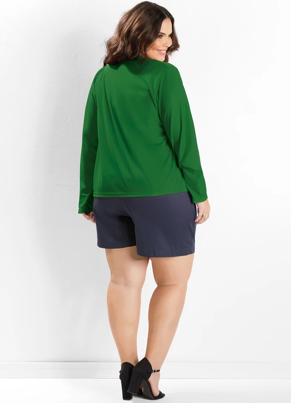 Marguerite - Casaquinho Verde Aberto na Frente Plus Size 4