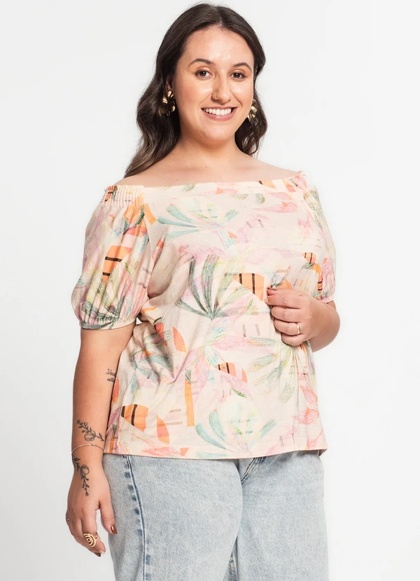 Secret Glam - Blusa Ciganinha Plus Bege 4