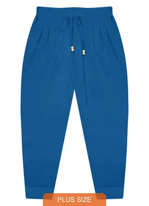 Secret Glam - Calça Viscose Feminina Azul - SECRET GLAM