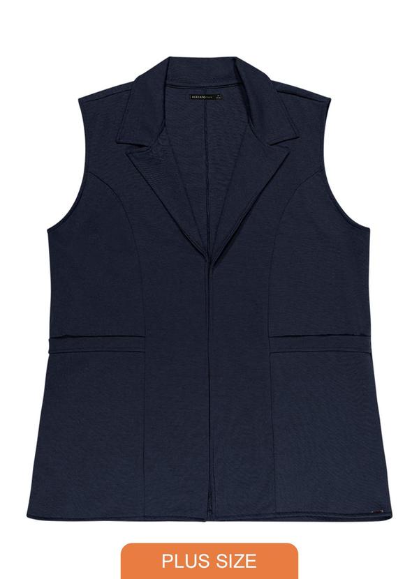 Rezzato - Colete Alfaiataria Plus Size Feminino Azul