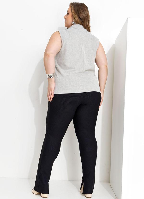 Marguerite - Colete Cinza Claro em Malha Piquet 3