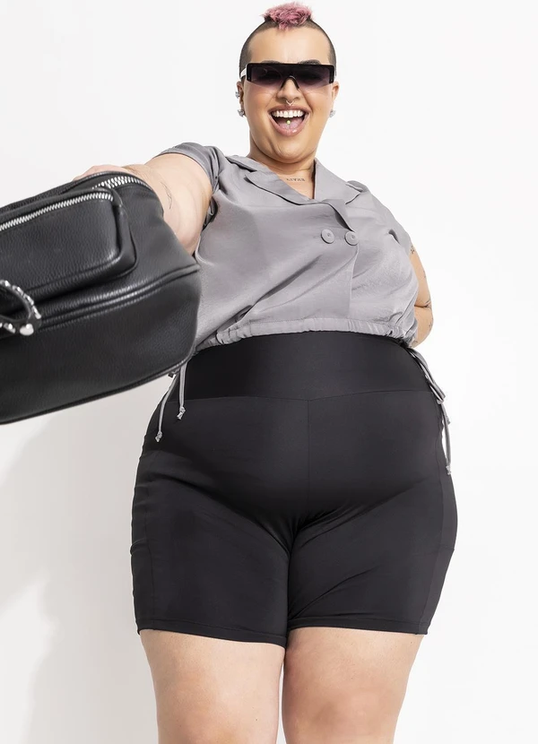 Marguerite - Colete Cinza em Crepe Plano 16