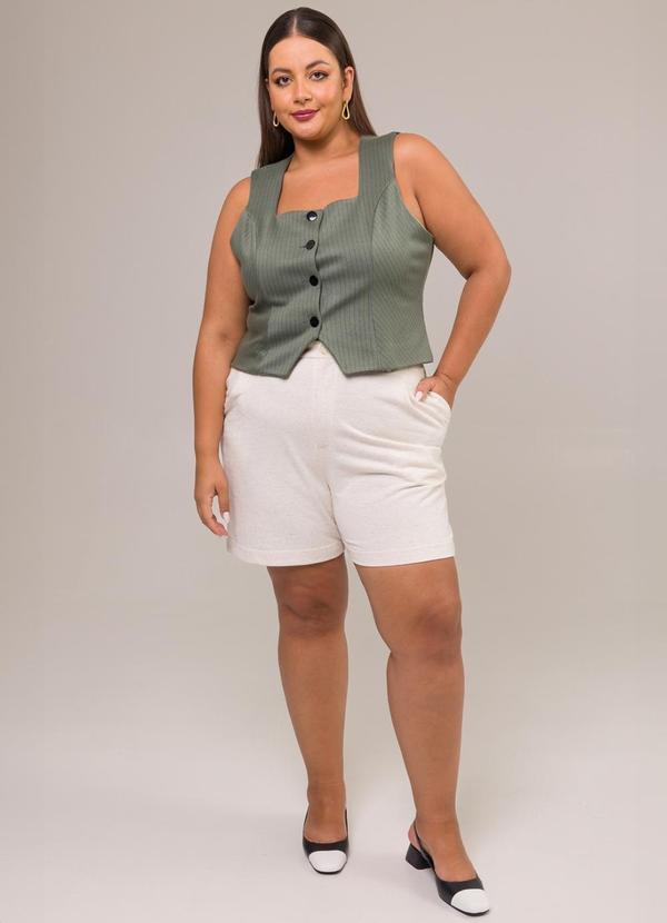 Cess - Colete de Alfaiataria Jacquard Acácia Verde 3