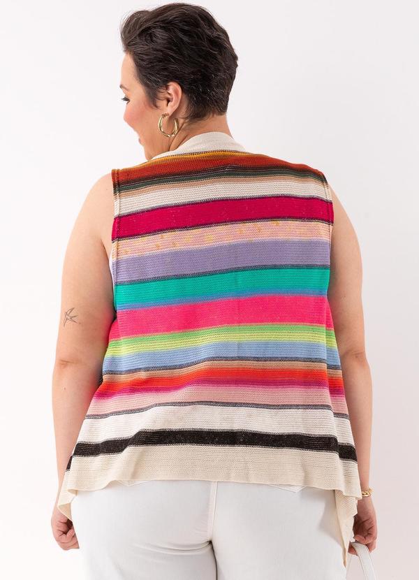Marguerite - Colete Listrado Multicores em Tricô 4