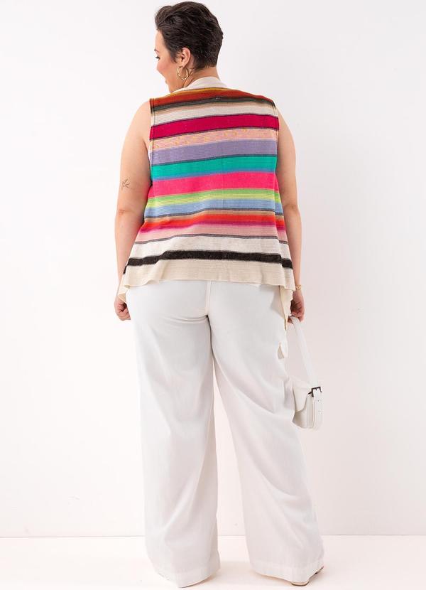 Marguerite - Colete Listrado Multicores em Tricô 6