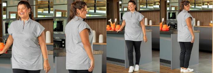 Colete Mescla Claro em Moletinho