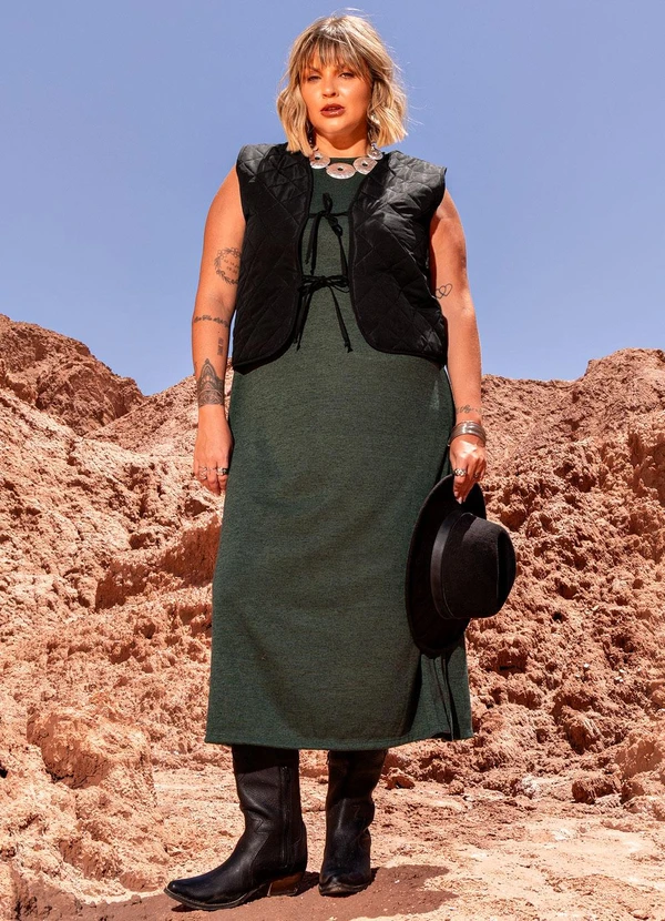 Marguerite - Colete Preto em Malha Matelassê 10