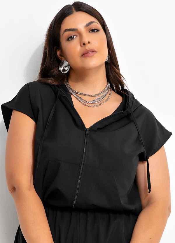 Marguerite - Colete Preto em Microtel 12