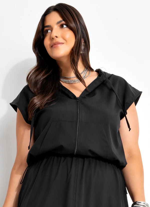 Marguerite - Colete Preto em Microtel 8