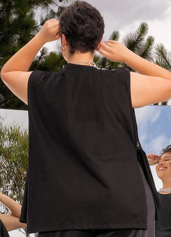 Marguerite - Colete Preto em Moletinho 2