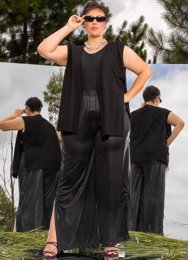 Marguerite - Colete Preto em Moletinho 3