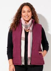 Colete Puffer Bord� com Z�per Plus Size