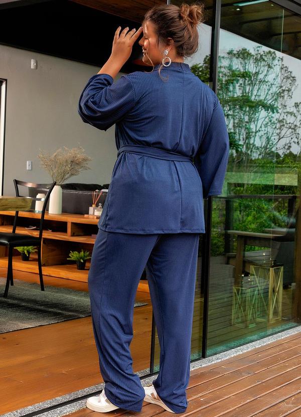 Marguerite - Conjunto Azul Marinho em Canelado 2