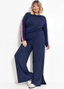 Conjunto Azul Marinho em Canelado