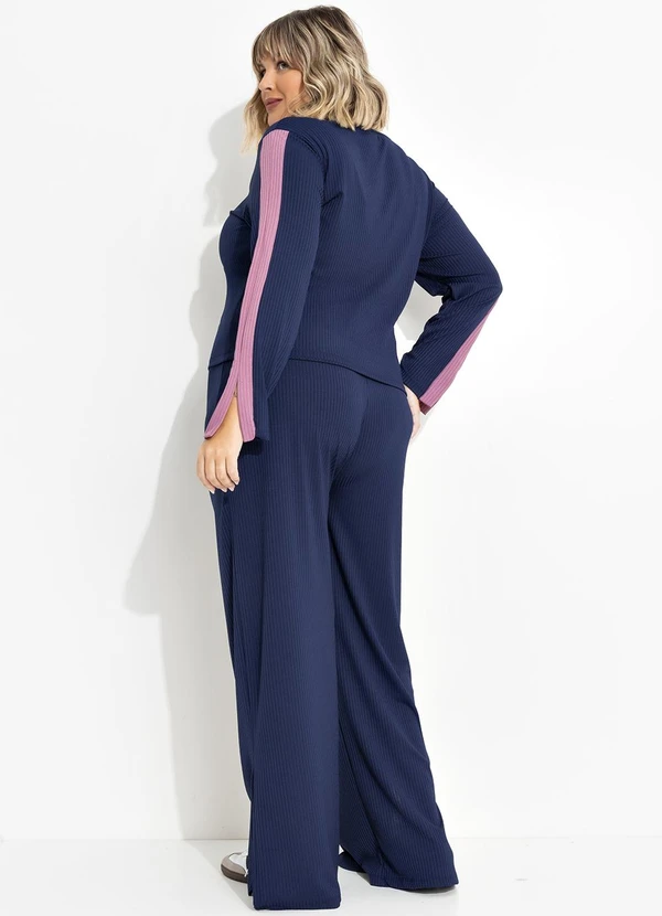 Marguerite - Conjunto Azul Marinho em Canelado 2