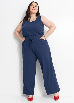 Marguerite - Conjunto Azul Marinho em Malha Canelada - MARGUERITE