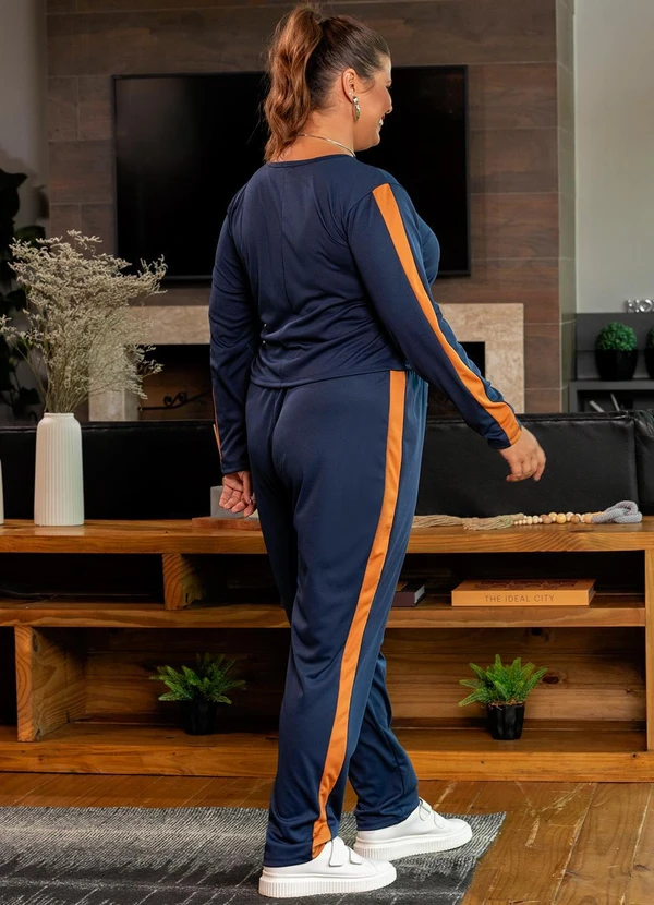 Marguerite - Conjunto Azul Marinho em Malha com Contraste 5