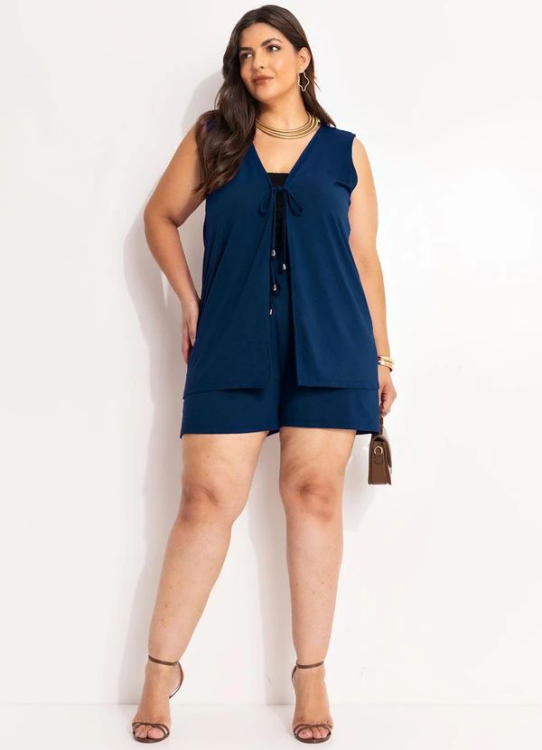 Marguerite - Conjunto Azul Marinho em Malha de Viscose 3