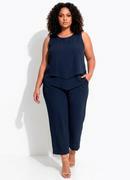 Conjunto Azul Marinho em Malha