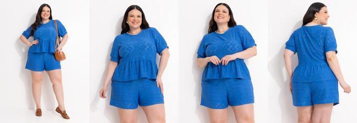 Conjunto Azul Royal em Laise