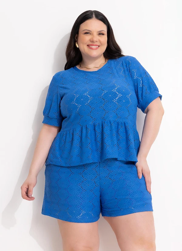 Marguerite - Conjunto Azul Royal em Laise 2