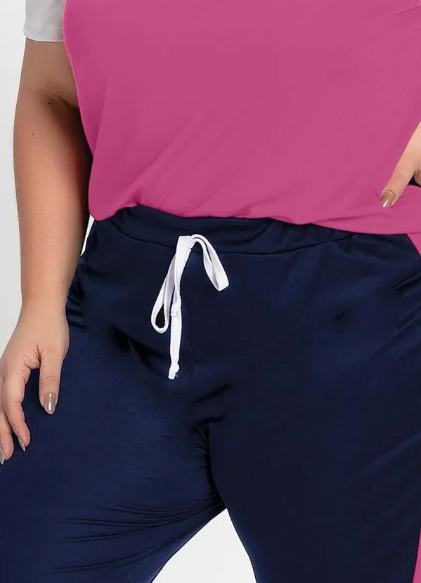 Marguerite - Conjunto Blusa e Calça Marinho Plus Size 3