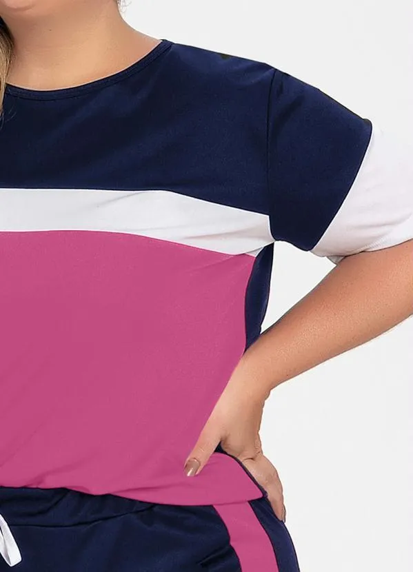 Marguerite - Conjunto Blusa e Calça Marinho Plus Size 4