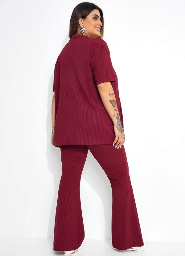 Marguerite - Conjunto Bordô em Canelado 2