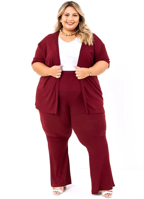 Marguerite - Conjunto Bordô em Canelado 3