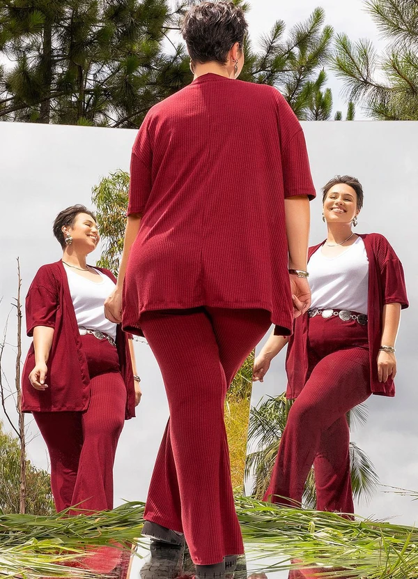 Marguerite - Conjunto Bordô em Canelado 7