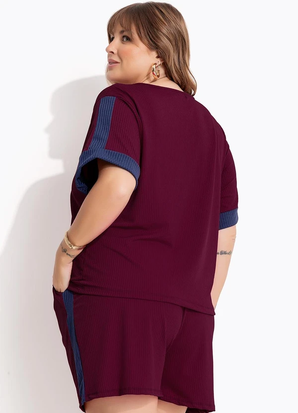 Marguerite - Conjunto Bordô em Canelado 4