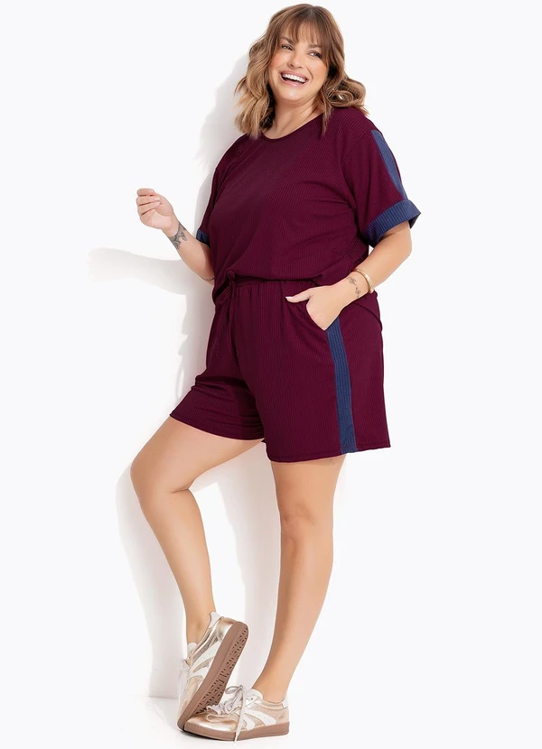 Marguerite - Conjunto Bordô em Canelado 3