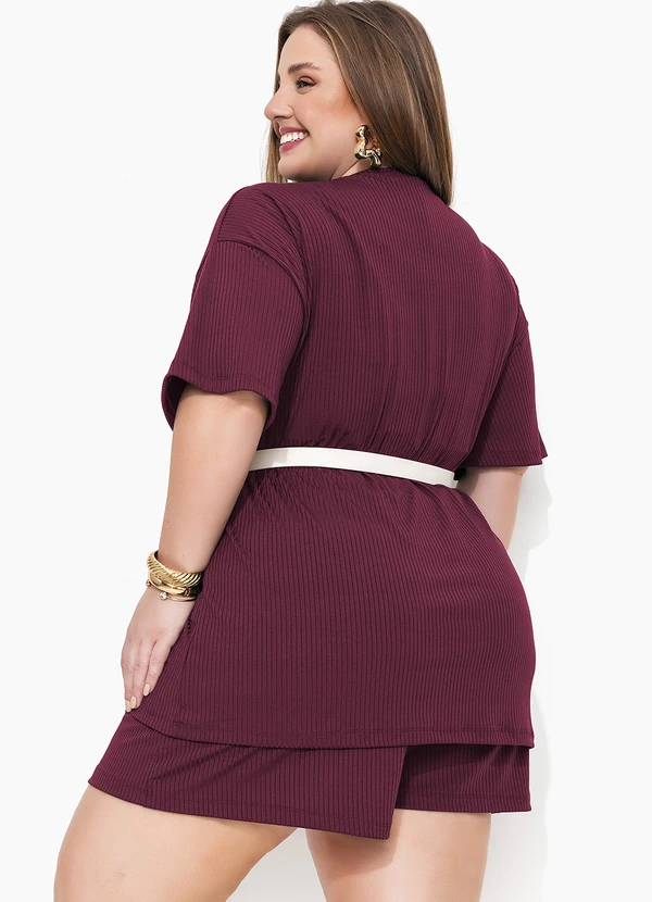 Marguerite - Conjunto Bordô em Canelado 2