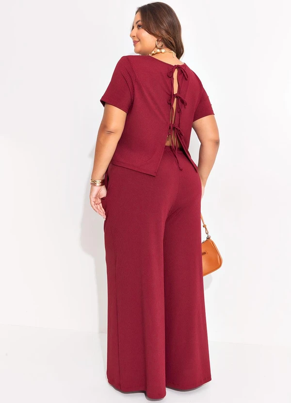 Marguerite - Conjunto Bordô em Canelado 2