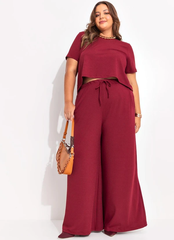 Marguerite - Conjunto Bordô em Canelado 3