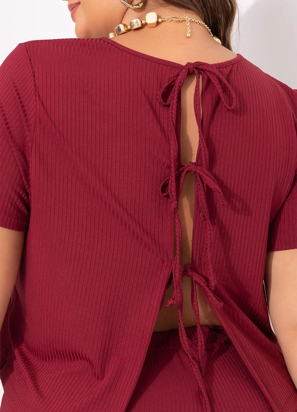 Marguerite - Conjunto Bordô em Canelado 5