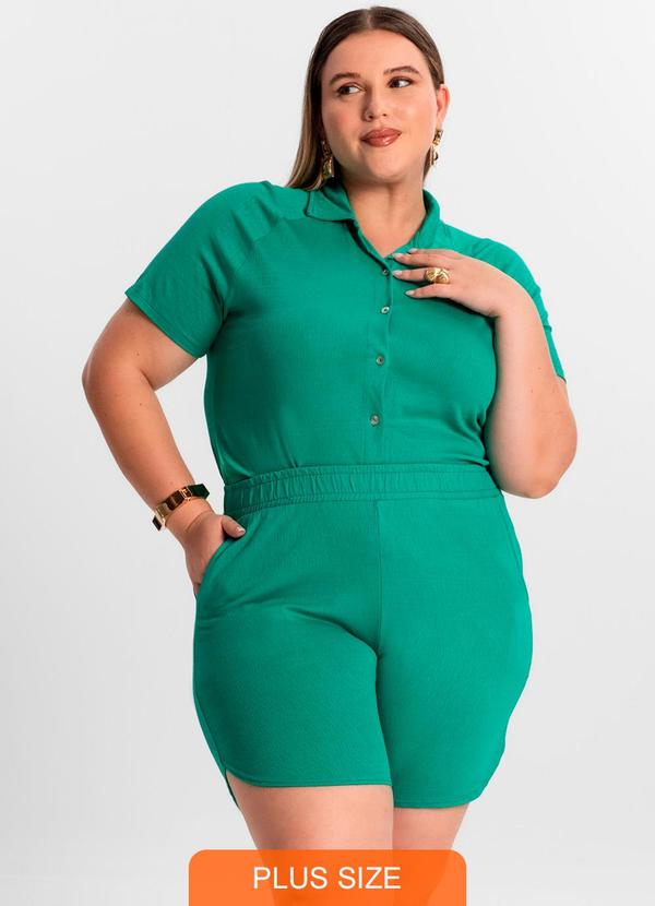 Secret Glam - Conjunto Camisa com Bermuda Verde