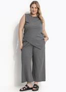 Conjunto Cinza Escuro em Canelado