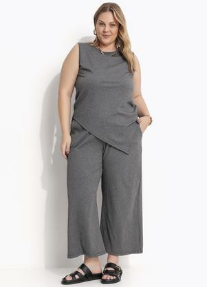 Conjunto (Cinza Escuro) em Canelado