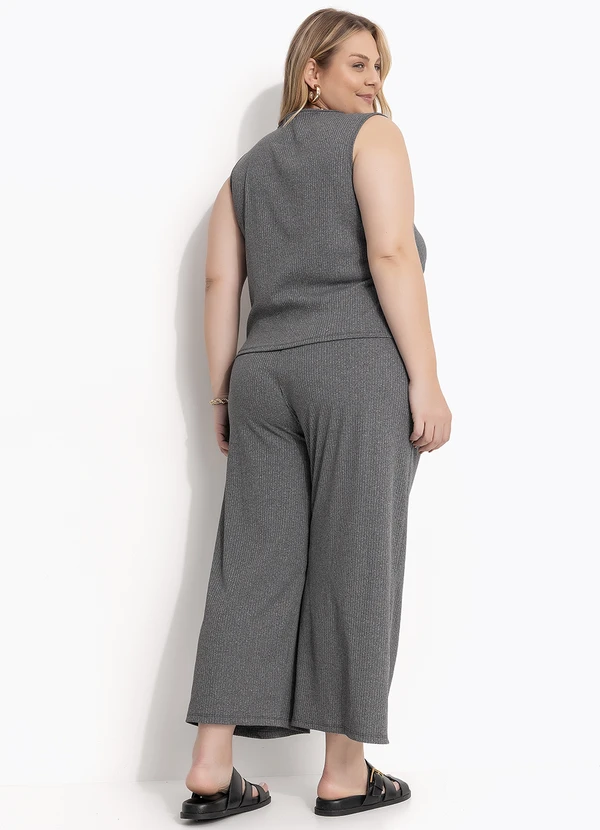 Marguerite - Conjunto Cinza Escuro em Canelado 2