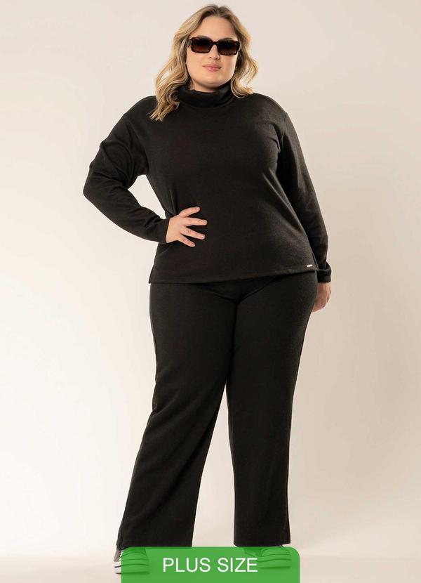 Cativa - Conjunto Feminino Plus Comfy e Estiloso Preto