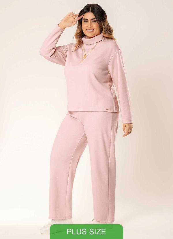Cativa - Conjunto Feminino Plus Comfy e Estiloso Rosa