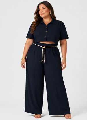 Rovitex - Conjunto Feminino Plus Size Azul - ROVITEX