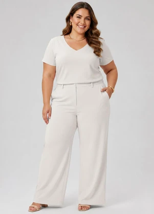Rovitex - Conjunto Feminino Plus Size Bege - ROVITEX