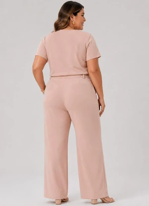 Rovitex - Conjunto Feminino Plus Size Bege - ROVITEX