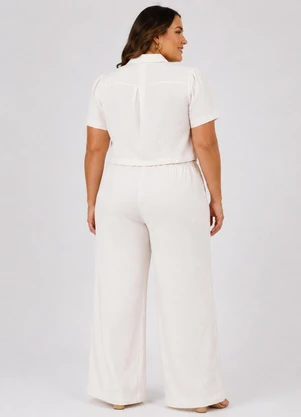 Rovitex - Conjunto Feminino Plus Size Branco - ROVITEX